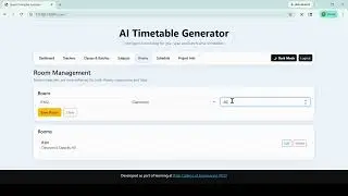AI Based Timetable Generator 