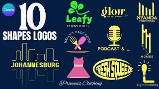 Don't Miss These 10 Unique Canva Logo Ideas Created with Shapes & Text