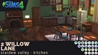 2 Willow Lane | Kitchen | Stardew Valley | Sims 4 | Speed Build