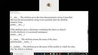 Python Built in Attributes and Functions of Class