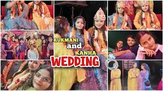 Kanha ji and rukmani ji wedding 💍 vlog #vlog #bhagwatkatha