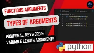 Function Arguments in Python | Python Arguments in Functions |Types of Arguments in Python 