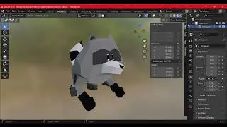 〖3D Art Timelapse〗Low Poly Racoon Squirrel Glider