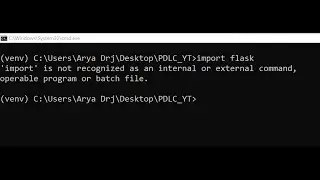 'import' is not recognized as an internal or external command program or batch file |Aryadrj | IT