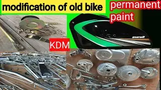 permanent paint of bike || CG 125 restoration|| how to nut bolt kdm ||