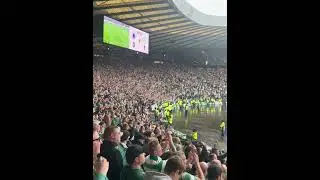 Celtic fans chant "You can shove your coronation up your @𝓈𝓈" to Charles Ⅲ • Glasgow • 04/30/23