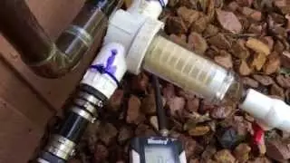 Irrigation sediment filter for systems attached to wells