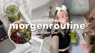 meine *produktive* morgenroutine 💕🎀🍵 vor der Uni | matcha tutorial, skincare & makeup routine