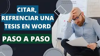 Como Citar Y Referenciar Una Tesis En Word, apa sexta edicion (2024)