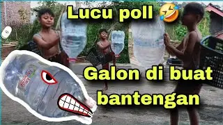 Bantengan pakai galon minum , LUCU POLL #bantengan #bantenglucu #banteng #mberot #vlog
