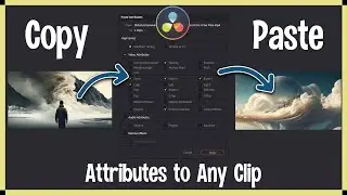 Copy and Paste Clip Attributes in DaVinci Resolve