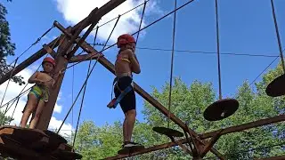 Веревочный парк на о. Боровое. Отдых летом