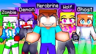 10 CRAZY FAN GIRLS on one TERROR BLOCK In Minecraft!
