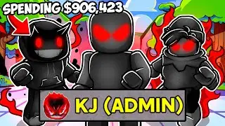 Spening $3,83,885 on The ADMIN KJ MOVESET in The Strongest Battlegrounds