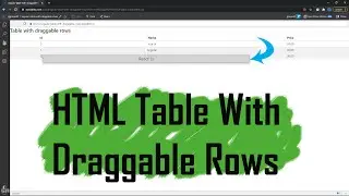 HTML Table With Draggable Rows | Angular