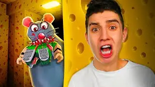 AN EVIL RAT IS HUNTIN' ME! ESCAPE FROM THE CHEESE LABYRINTH! SCARY HORROR IN ROBLOX