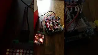 Arduino with 8x8 led matrix; scroll text code.