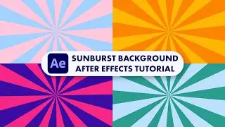 How to create Sunburst  Animated Background Quickly and Easily in Adobe After Effects #motionmade