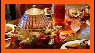~Fall DIY~ 🍁Dollar Tree Fall Centerpiece Glass LIGHT UP Pumpkin 🍁