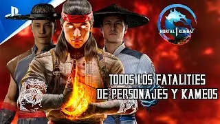 MORTAL KOMBAT 1 - TODOS LOS FATALITIES DE PERSONAJES Y KAMEOS