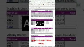 How to get sum total in excel