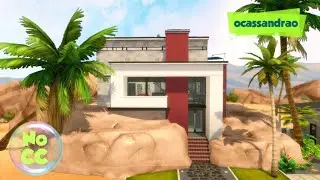 Maison moderne + Astuces constructions 🏜 | Les sims 4