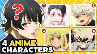 GUESS the ANIME by 4 CHARACTERS! 🔥 (Hard- Very Easy) | ANIME QUIZ