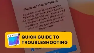 RapidWeaver Troubleshooting Guide