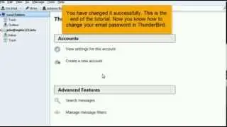 How to change your email password in ThunderBird