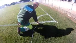 Traçage bleu du stade de Balaruc