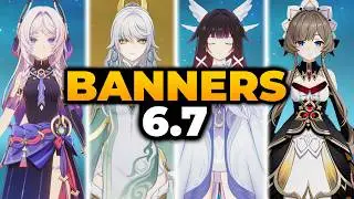 GENSHIN 6.7 NEWEST BANNERS ROADMAP + RERUNS | Genshin Banners, Genshin Banner, Genshin Impact