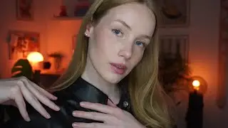 ASMR leather tapping like rain