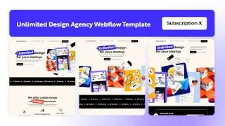 Unlimited Design Agency Website Template | Subscription X - BRIX Templates