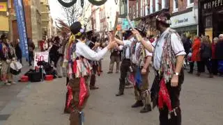 Morris Dancers on Worcester High Street