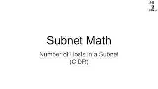 Subnet Math: Hosts in a Subnet (CIDR Notation)