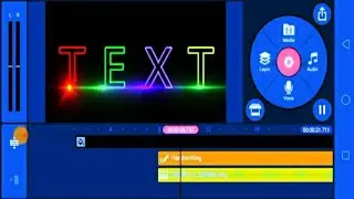 How to make Light Text Animation on Android | Text Animation tutorial | Kinemaster Video Editing.