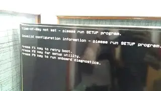 Please Run Program Time-of-day-not set | invalid configuration information