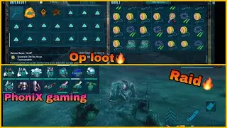 (Ark mobile) OP LOOT 🔥 Raid under water🤯op implants🥵phoniX gaming : part 1
