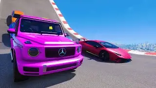 GTA V SPIDERMAN Epic Mega Parkour Challenge \ New Cars, Motorcycle, Mega TRUCK