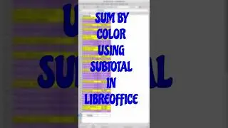 Sum by color using SUBTOTAL 