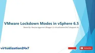 VMware Lockdown Modes in vSphere 6 5