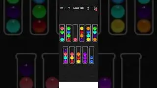 Ball sort color water puzzle level 138