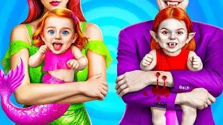 Nerd Mermaid Girl and Vampire Girl in a Rich Family! How to Become a Vampire!