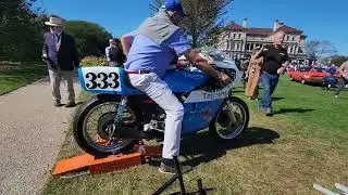 Rob North Triumph Triple Motorcycle Racebike. Turn up the volume!