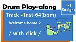 Drum Play-along ( Drumless ) / #Inst 64bpm / with click /