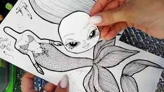 🌊КУКОЛКА РУСАЛКА🌊 РИСУЕМ ВМЕСТЕ 🥳ЛЕГКО И БЫСТРО👍