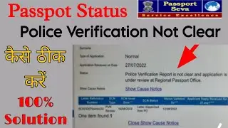 police verification report is not clear and application is under review at regional passport office.