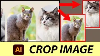 How To Crop Image in Adobe Illustrator - Cut Portion Of Image | Adobe Illustrator Tutorial Beginners