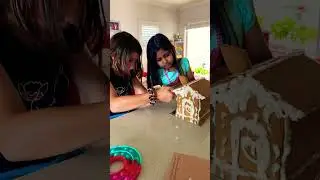 Gingerbread house in the making
