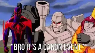 Going back in time to save Optimus Prime in 1986 BUT Spiderman 2099 is there...